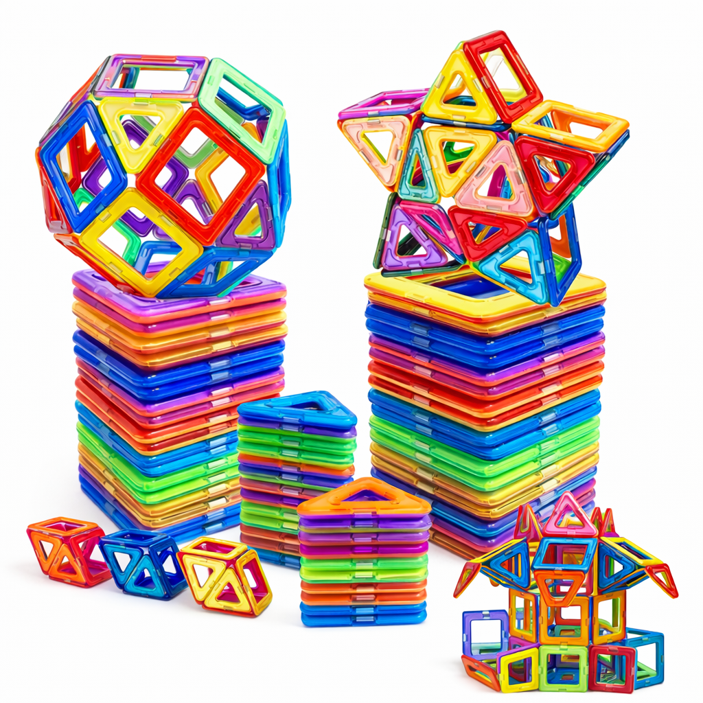 Whimsy Magnetix – Magnetic Tiles Set (50pc)